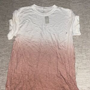 Gradient Pink and White Short Sleeve Tee